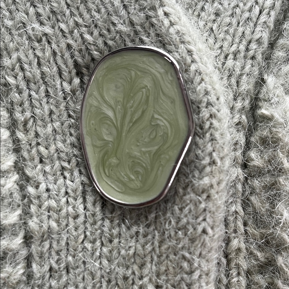 H&M COS vibe super warm Mint Color Alpaca 🦙 Wool Knit Cardigan Sweater, S - Picture 4 of 7